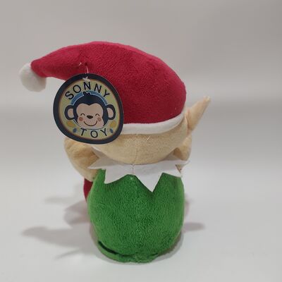 Peekaboo Elf con música y brazos en movimiento