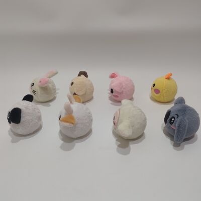 Colección vibrante de 8 pelotas saltarinas de animales de granja para jugar