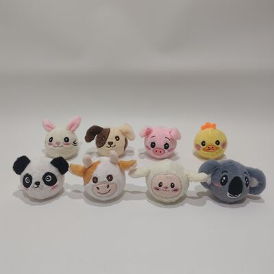 Colección vibrante de 8 pelotas saltarinas de animales de granja para jugar