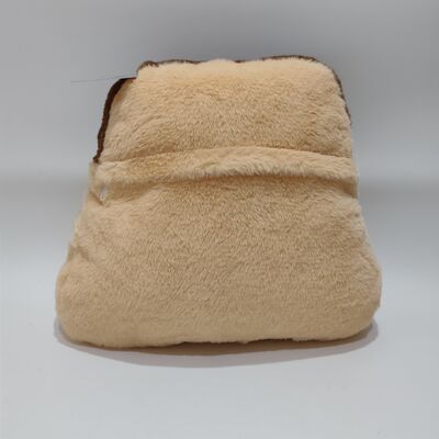 Almohada de pudín de frutas de PVC transparente linda con mini frutas coloridas en el interior