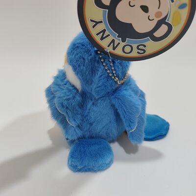 Peluche de martín pescador magnético de pie sobre los hombros