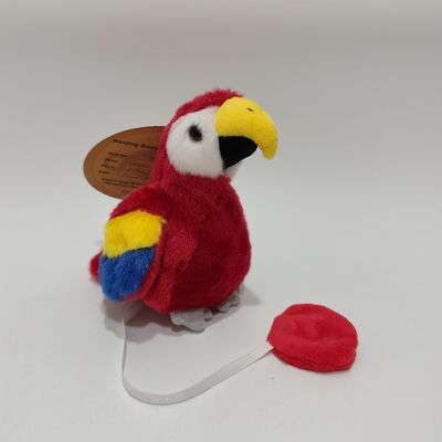 Juguete de peluche de loro magnético para hombros