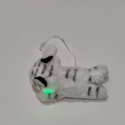 Peluche de tigre blanco magnético con luz en el hombro y función luminosa