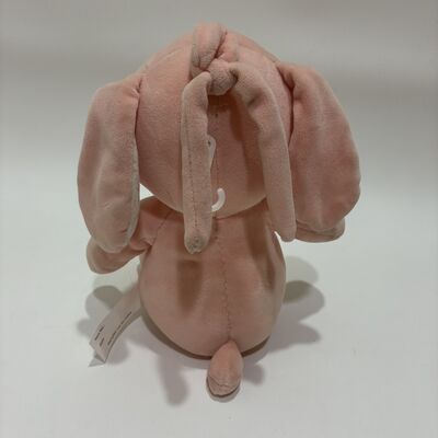 Caja de música infantil de conejo rosa de peluche, juguete Musical relajante para bebé suave