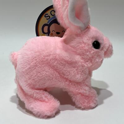 Diseño personalizado Animal relleno lindo lindo conejo saltando juguete de peluche electrónico
