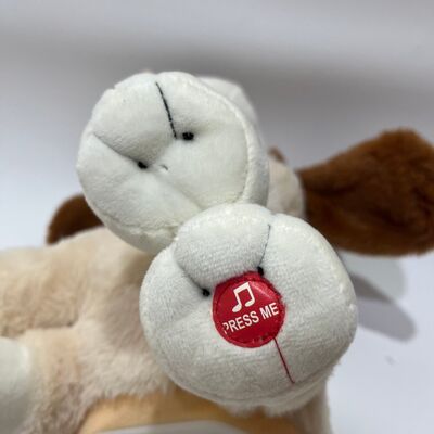 Lindo juguete de peluche de perro bailando con divertidas funciones musicales