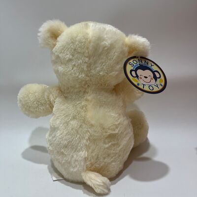 Cantando y aplaudiendo Cream Teddy Bear Plush Toy Interactivo Música Oso clásico Plaid Bowtie Animal relleno
