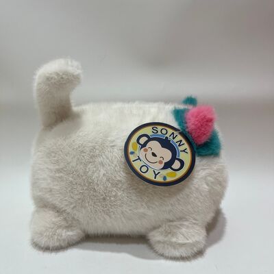 Parpadeo ronroneo gato peludo juguete de peluche lindo meado interactivo gatito rosa azul amarillo largo cabello alivio del estrés compañero