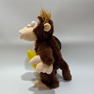 Peluche interactivo de mono ladrón de plátanos, muñeco de gorila con reacción emocional, divertido regalo novedoso