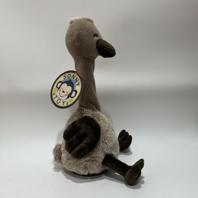 Recording and Neck-Turning Brown Ostrich Plush Toy Interactive Talking Back Ostrich