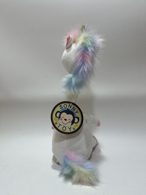 Recording and Neck-Turning Unicorn Plush Toy Interactive Talking Back Rainbow Horse