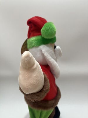 Waving and Singing Santa Plush Toy Green Pants Musical Doll Electric Animated