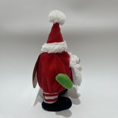Walking Plush Santa Toy Big Beard Round Doll Walking Mechanism Animated