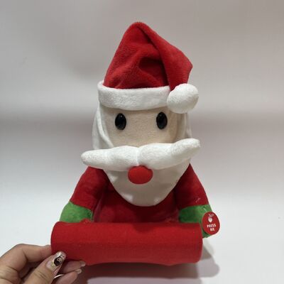 Swinging Sleigh Penguin and Santa Plush Toy Swings Back and Forth Plays Three Songs Christmas Interactive Doll Party Prop