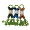 Felpa verde azul Toy For Dog BSCI del peluche del hueso de la cuerda el 18cm los 7.09in