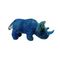 Juguete suave 28 cm del rinoceronte azul de la felpa