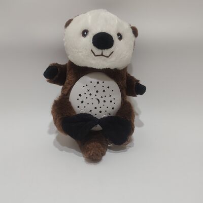 Juguete de proyector de luz Plush Otter Musical