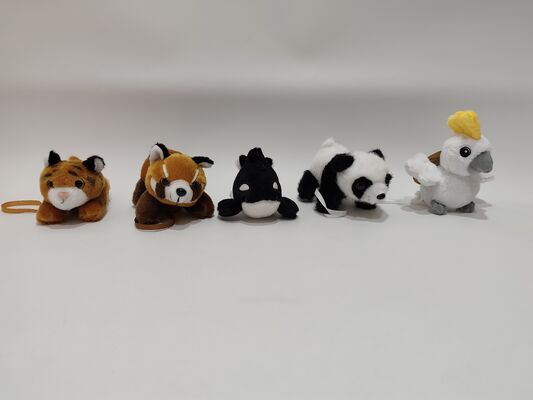 Magnetic Shoulder Perch Plush 5 Animal Set Colección linda e interactiva
