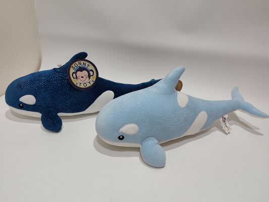 2 culos de peluche súper suave y lleno de ballena