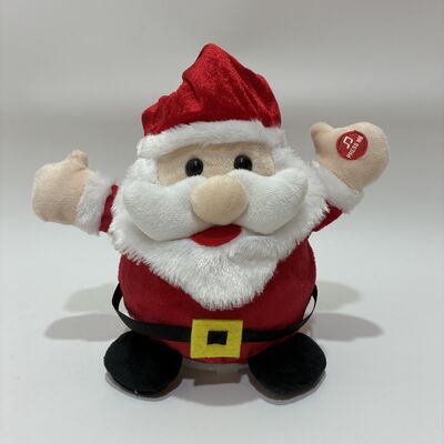 Peluche navideño de Papá Noel que canta y da vueltas con música