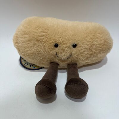 Peluche de pan de chocolate francés suave y tierno