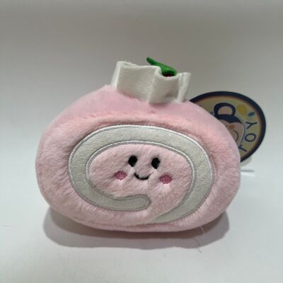 Manzanilla Suizo Rollo Plush Juguete lindo Rosado Crema Rollo almohada Dulce Postre relleno