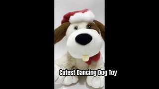 Lindo juguete de peluche de perro bailando con divertidas funciones musicales